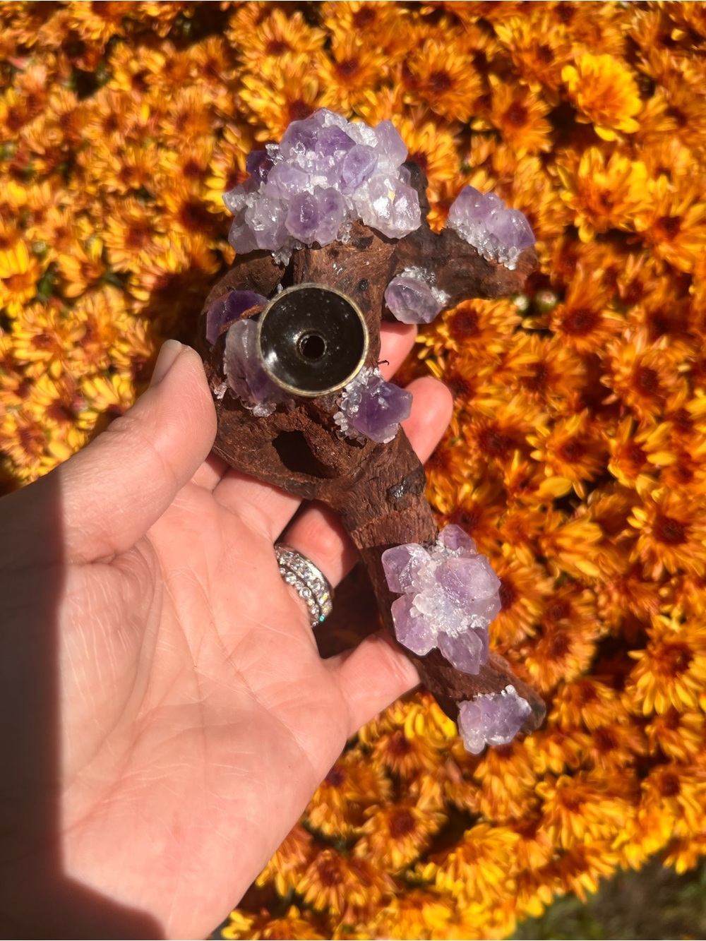 Amethyst (12) 1 sphere stand holder | Crystal